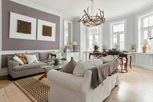 Stylish living room with coordinated furniture and elegant decor