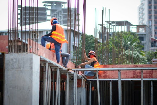 Men working on a bridge during a construction project