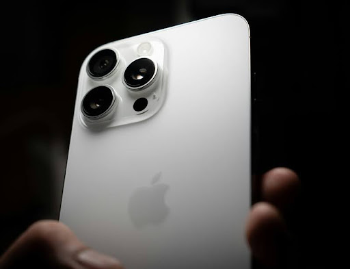 White iPhone shown from the back