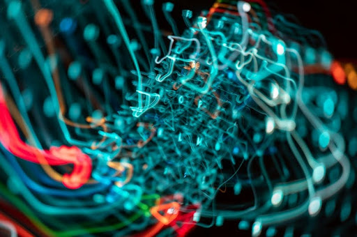 close-up of a computer screen displaying multiple lines of data