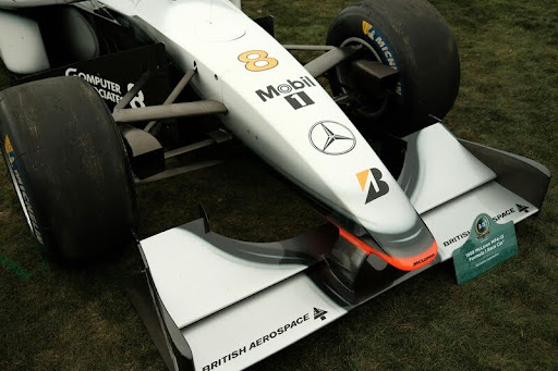 Formula 1 car on display at Pebble Beach Concours d'Elegance 2025