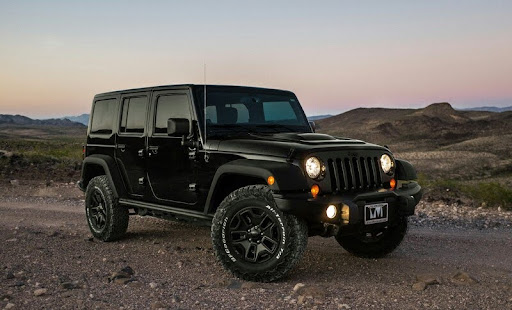 American-made Jeep parked on a scenic U.S. road