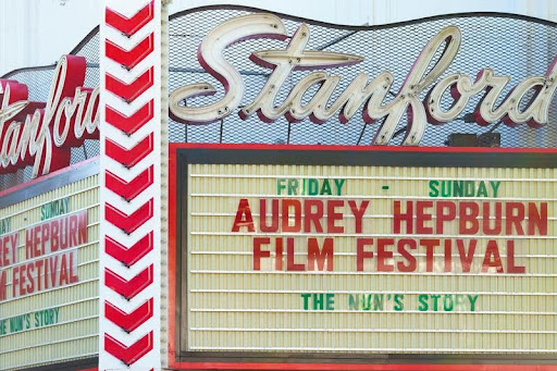 Film festival sign in Palo Alto