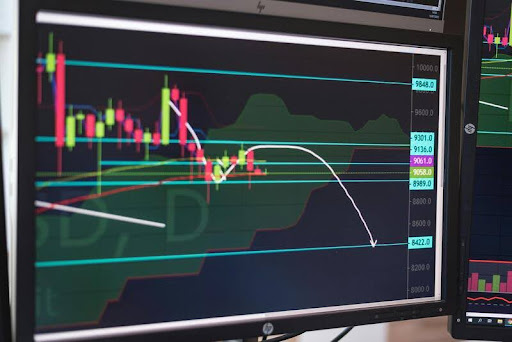Cryptocurrency charts displayed on a computer screen
