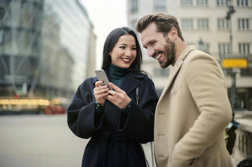 Couple sitting together having a serious conversation