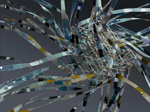 Visualization of artificial intelligence neural networks showing interconnected nodes and layers.