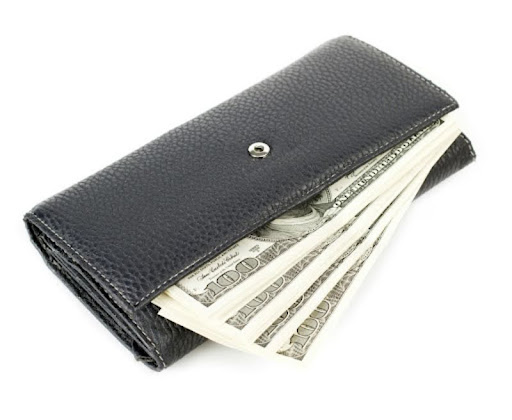 Wallet with cash inside.